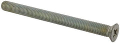 Value Collection - 1/2-13 UNC, 6" OAL Phillips Drive Machine Screw - Flat Head, Grade J82 Steel, Zinc-Plated Finish, Without Washer - Caliber Tooling