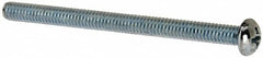 Value Collection - #8-32 UNC, 2-1/4" Length Under Head Phillips Drive Machine Screw - Round Head, Grade J82 Steel, Zinc-Plated Finish, Without Washer - Caliber Tooling