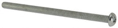 Value Collection - #8-32 UNC, 2-3/4" Length Under Head Phillips Drive Machine Screw - Round Head, Grade J82 Steel, Zinc-Plated Finish, Without Washer - Caliber Tooling