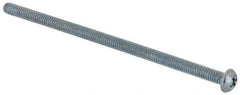 Value Collection - #8-32 UNC, 3-1/2" Length Under Head Phillips Drive Machine Screw - Round Head, Grade J82 Steel, Zinc-Plated Finish, Without Washer - Caliber Tooling