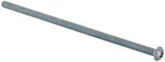 Value Collection - #8-32 UNC, 4" Length Under Head Phillips Drive Machine Screw - Round Head, Grade J82 Steel, Zinc-Plated Finish, Without Washer - Caliber Tooling