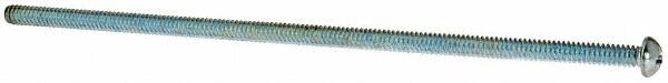 Value Collection - #10-24 UNC, 6" Length Under Head Phillips Drive Machine Screw - Round Head, Grade J82 Steel, Zinc-Plated Finish, Without Washer - Caliber Tooling