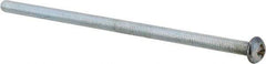 Value Collection - #10-32 UNF, 4-1/2" Length Under Head Phillips Drive Machine Screw - Round Head, Grade J82 Steel, Zinc-Plated Finish, Without Washer - Caliber Tooling