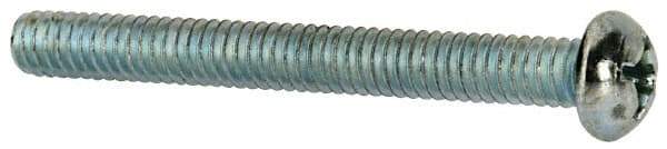 Value Collection - #12-24 UNC, 2" Length Under Head Phillips Drive Machine Screw - Round Head, Grade J82 Steel, Zinc-Plated Finish, Without Washer - Caliber Tooling