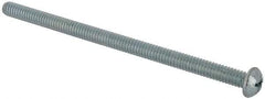 Value Collection - 1/4-20 UNC, 4-1/2" Length Under Head Phillips Drive Machine Screw - Round Head, Grade J82 Steel, Zinc-Plated Finish, Without Washer - Caliber Tooling