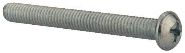 Value Collection - 5/16-18 UNC, 3" Length Under Head Phillips Drive Machine Screw - Round Head, Grade J82 Steel, Zinc-Plated Finish, Without Washer - Caliber Tooling