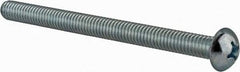 Value Collection - 5/16-18 UNC, 4" Length Under Head Phillips Drive Machine Screw - Round Head, Grade J82 Steel, Zinc-Plated Finish, Without Washer - Caliber Tooling