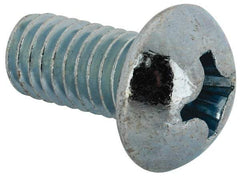 Value Collection - 3/8-16 UNC, 3/4" Length Under Head Phillips Drive Machine Screw - Round Head, Grade J82 Steel, Zinc-Plated Finish, Without Washer - Caliber Tooling