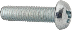 Value Collection - 3/8-16 UNC, 1-1/2" Length Under Head Phillips Drive Machine Screw - Round Head, Grade J82 Steel, Zinc-Plated Finish, Without Washer - Caliber Tooling