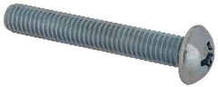 Value Collection - 3/8-16 UNC, 2-1/2" Length Under Head Phillips Drive Machine Screw - Round Head, Grade J82 Steel, Zinc-Plated Finish, Without Washer - Caliber Tooling