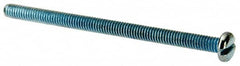 Value Collection - #8-32 UNC, 2-3/4" Length Under Head Slotted Drive Machine Screw - Pan Head, Grade J82 Steel, Zinc-Plated Finish, Without Washer - Caliber Tooling