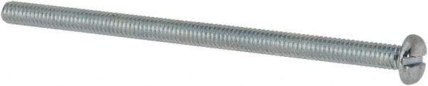 Value Collection - #8-32 UNC, 3" Length Under Head Slotted Drive Machine Screw - Pan Head, Grade J82 Steel, Zinc-Plated Finish, Without Washer - Caliber Tooling