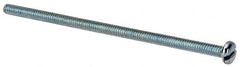 Value Collection - #10-24 UNC, 4-1/2" Length Under Head Slotted Drive Machine Screw - Pan Head, Grade J82 Steel, Zinc-Plated Finish, Without Washer - Caliber Tooling