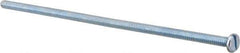 Value Collection - #10-24 UNC, 6" Length Under Head Slotted Drive Machine Screw - Pan Head, Grade J82 Steel, Zinc-Plated Finish, Without Washer - Caliber Tooling