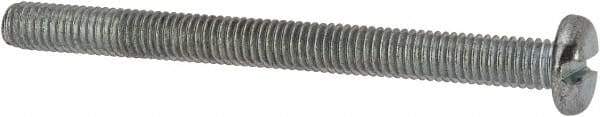 Value Collection - #10-32 UNF, 2-1/4" Length Under Head Slotted Drive Machine Screw - Pan Head, Grade J82 Steel, Zinc-Plated Finish, Without Washer - Caliber Tooling