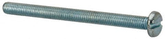 Value Collection - #10-32 UNF, 2-1/2" Length Under Head Slotted Drive Machine Screw - Pan Head, Grade J82 Steel, Zinc-Plated Finish, Without Washer - Caliber Tooling