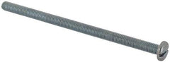 Value Collection - #10-32 UNF, 3-1/2" Length Under Head Slotted Drive Machine Screw - Pan Head, Grade J82 Steel, Zinc-Plated Finish, Without Washer - Caliber Tooling