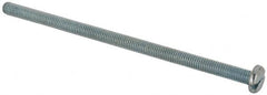 Value Collection - #10-32 UNF, 4" Length Under Head Slotted Drive Machine Screw - Pan Head, Grade J82 Steel, Zinc-Plated Finish, Without Washer - Caliber Tooling