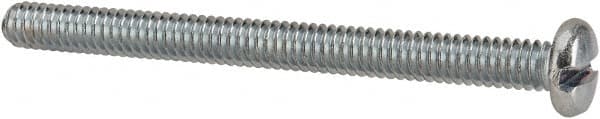 Value Collection - 1/4-20 UNC, 3" Length Under Head Slotted Drive Machine Screw - Pan Head, Grade J82 Steel, Zinc-Plated Finish, Without Washer - Caliber Tooling