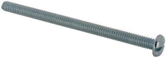 Value Collection - 1/4-20 UNC, 4" Length Under Head Slotted Drive Machine Screw - Pan Head, Grade J82 Steel, Zinc-Plated Finish, Without Washer - Caliber Tooling