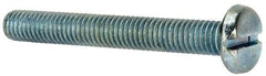 Value Collection - 3/8-16 UNC, 3" Length Under Head Slotted Drive Machine Screw - Pan Head, Grade J82 Steel, Zinc-Plated Finish, Without Washer - Caliber Tooling