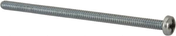 Value Collection - #6-32 UNC, 2-3/4" Length Under Head Phillips Drive Machine Screw - Pan Head, Grade J82 Steel, Zinc-Plated Finish, Without Washer - Caliber Tooling