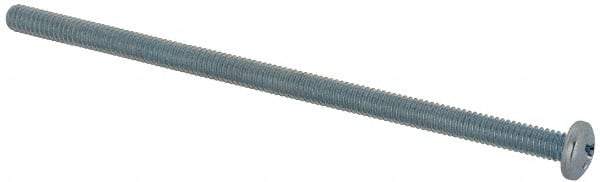 Value Collection - #8-32 UNC, 3-1/2" Length Under Head Phillips Drive Machine Screw - Pan Head, Grade J82 Steel, Zinc-Plated Finish, Without Washer - Caliber Tooling