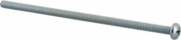 Value Collection - #8-32 UNC, 4" Length Under Head Phillips Drive Machine Screw - Pan Head, Grade J82 Steel, Zinc-Plated Finish, Without Washer - Caliber Tooling