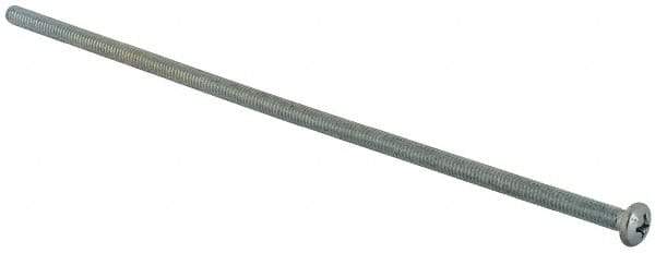 Value Collection - #8-32 UNC, 6" Length Under Head Phillips Drive Machine Screw - Pan Head, Grade J82 Steel, Zinc-Plated Finish, Without Washer - Caliber Tooling