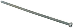 Value Collection - #8-32 UNC, 6" Length Under Head Phillips Drive Machine Screw - Pan Head, Grade J82 Steel, Zinc-Plated Finish, Without Washer - Caliber Tooling