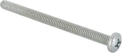 Value Collection - 1/4-20 UNC, 3-1/2" Length Under Head Phillips Drive Machine Screw - Pan Head, Grade J82 Steel, Zinc-Plated Finish, Without Washer - Caliber Tooling