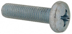 Value Collection - 1/4-28 UNF, 1" Length Under Head Phillips Drive Machine Screw - Pan Head, Grade J82 Steel, Zinc-Plated Finish, Without Washer - Caliber Tooling