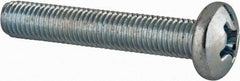 Value Collection - 1/4-28 UNF, 1-1/2" Length Under Head Phillips Drive Machine Screw - Pan Head, Grade J82 Steel, Zinc-Plated Finish, Without Washer - Caliber Tooling