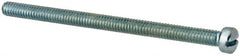 Value Collection - #8-32 UNC, 2-1/2" Length Under Head Slotted Drive Machine Screw - Fillister Head, Grade J82 Steel, Zinc-Plated Finish, Without Washer - Caliber Tooling