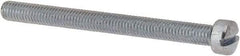 Value Collection - #10-32 UNF, 2-1/4" Length Under Head Slotted Drive Machine Screw - Fillister Head, Grade J82 Steel, Zinc-Plated Finish, Without Washer - Caliber Tooling