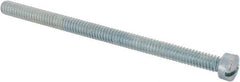 Value Collection - 1/4-20 UNC, 4" Length Under Head Slotted Drive Machine Screw - Fillister Head, Grade J82 Steel, Zinc-Plated Finish, Without Washer - Caliber Tooling