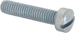 Value Collection - 5/16-18 UNC, 1-1/2" Length Under Head Slotted Drive Machine Screw - Fillister Head, Grade J82 Steel, Zinc-Plated Finish, Without Washer - Caliber Tooling