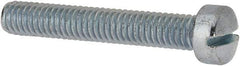 Value Collection - 5/16-18 UNC, 2" Length Under Head Slotted Drive Machine Screw - Fillister Head, Grade J82 Steel, Zinc-Plated Finish, Without Washer - Caliber Tooling