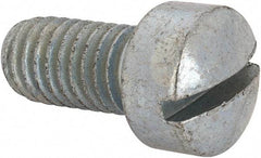 Value Collection - 3/8-16 UNC, 3/4" Length Under Head Slotted Drive Machine Screw - Fillister Head, Grade J82 Steel, Zinc-Plated Finish, Without Washer - Caliber Tooling