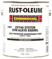 Rust-Oleum - 1 Gal Safety Red Gloss Finish Alkyd Enamel Paint - 278 to 509 Sq Ft per Gal, Interior/Exterior, Direct to Metal, <100 gL VOC Compliance - Caliber Tooling