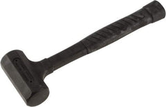 Paramount - 27 oz Head 1-3/4" Face Diam Rubber Dead Blow Hammer - 12-3/4" OAL, Rubber-Covered Steel Handle - Caliber Tooling