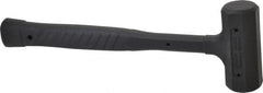 Paramount - 14 oz Head 1-1/8" Face Diam Rubber Dead Blow Hammer - 10-1/4" OAL, Rubber-Covered Steel Handle - Caliber Tooling