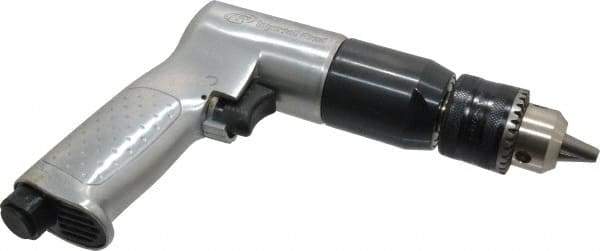 Ingersoll-Rand - 1/2" Reversible Keyed Chuck - Pistol Grip Handle, 500 RPM, 4 CFM, 0.5 hp, 90 psi - Caliber Tooling