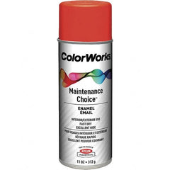 Krylon - Equipment Orange, Enamel Spray Paint - 15 to 18 Sq Ft per Can, 16 oz Container, Use on General Industrial Maintenance & Touch-up Work - Caliber Tooling