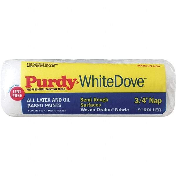 Purdy - 3/4" Nap, 9" Wide Paint General Purpose Roller Cover - Semi-Rough Texture, Dralon - Caliber Tooling