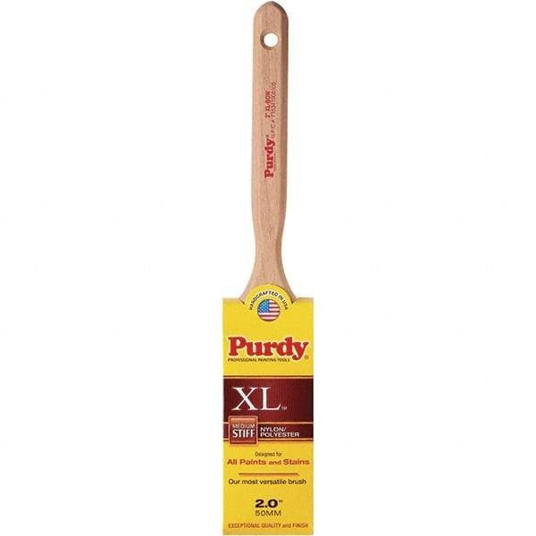 Purdy - 2" Flat Synthetic Sash Brush - 2-11/16" Bristle Length, 6" Wood Handle - Caliber Tooling