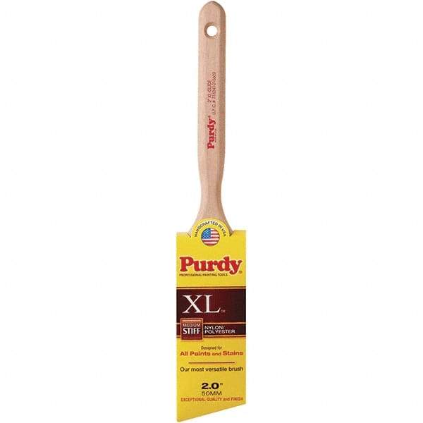 Purdy - 2" Angled Synthetic Sash Brush - 2-11/16" Bristle Length, 6" Wood Fluted Handle - Caliber Tooling