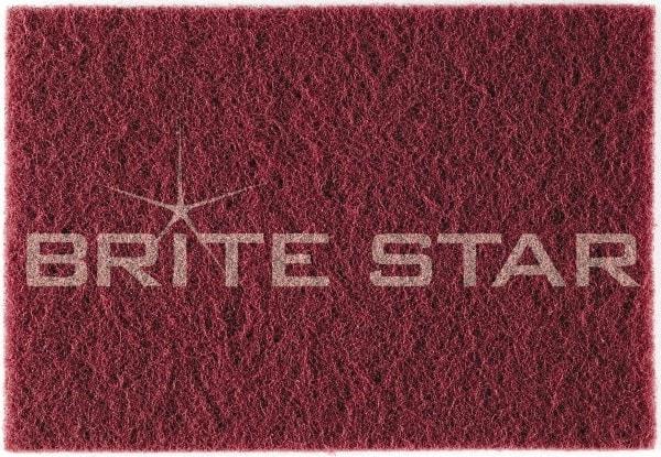 Brite Star - Very Fine Grade Aluminum Oxide Hand Pad - Green, 6" Wide x 9" Long, Nonwoven - Caliber Tooling