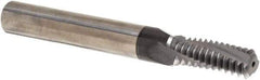 Iscar - 5/8-11 UNC, 0.449" Cutting Diam, 3 Flute, Solid Carbide Helical Flute Thread Mill - Internal Thread, 1.14" LOC, 3-1/2" OAL, 1/2" Shank Diam - Caliber Tooling