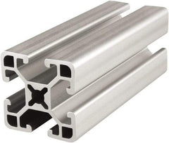 80/20 Inc. - 145 Inches Long x 1-1/2 Inches Wide x 1 Inch High, T Slotted Aluminum Extrusion - 0.781 Square Inches, Clear Anodized Finish - Caliber Tooling